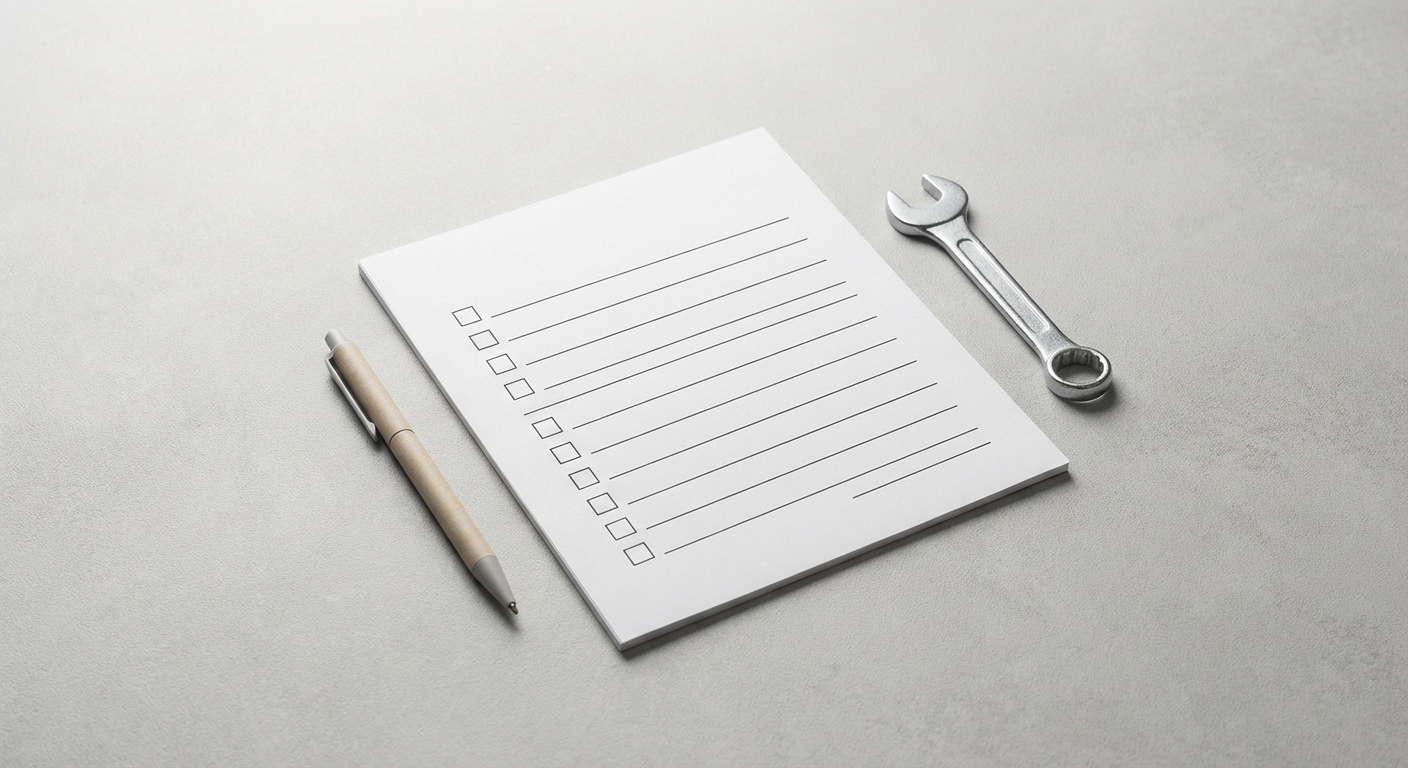 Чек-лист обслуживания