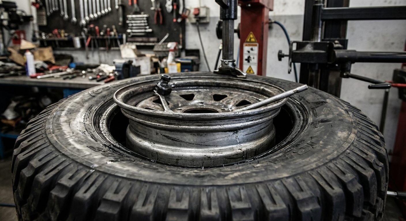 Монтаж колеса