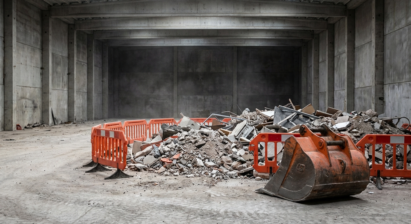 Результаты демонтажных работ — очищенные площадки